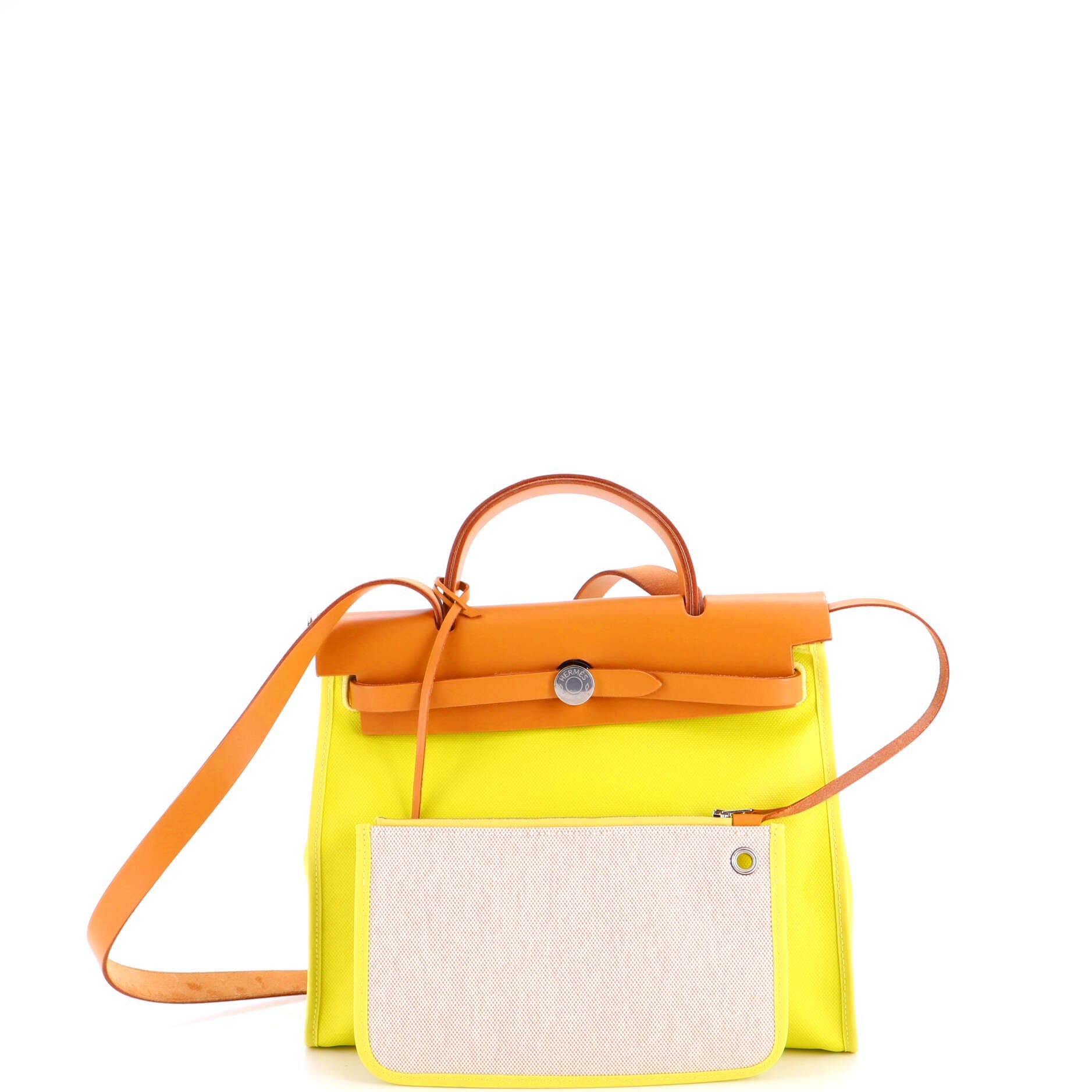 Herbag Zip Berline Vache Canvas and Leather 31, Alternate, color, Yellow