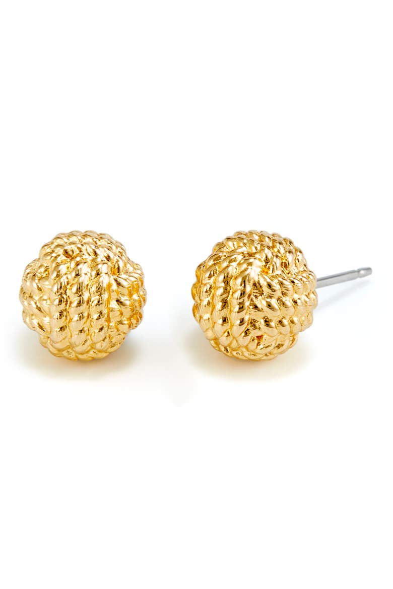 Parker Knot Stud Earrings, Main, color, GOLD