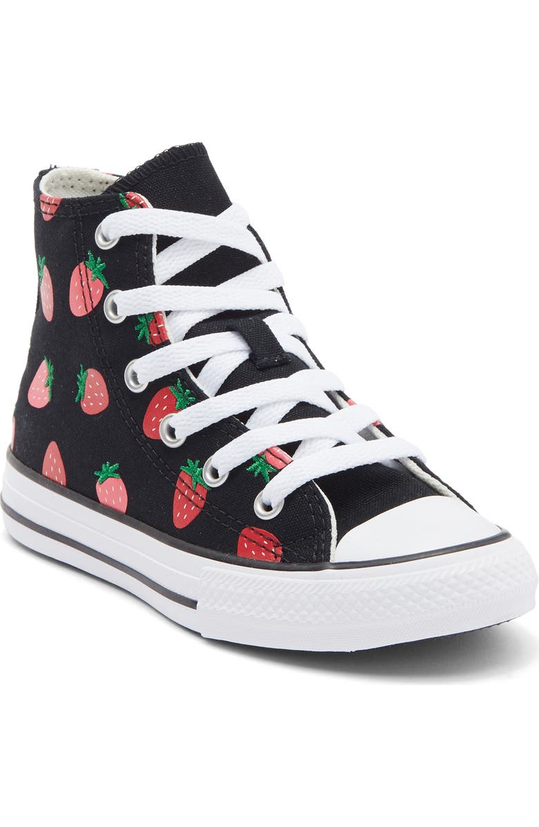 Converse Kids' Chuck Taylor All Star Strawberry Canvas High Top Sneaker, Main, color,