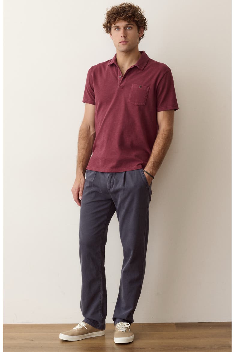 Luxe Slub Pocket Polo, Alternate, color, CABERNET