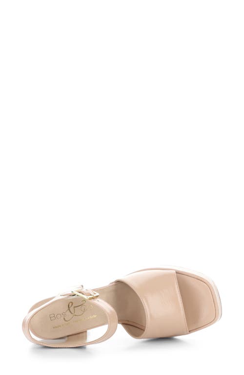 Bos. & Co. Finlee Ankle Strap Platform Sandal In Beige