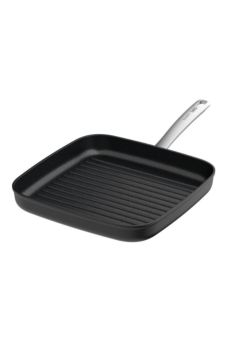Leo 11-Inch Graphite Grill Pan, Main, color, BLACK