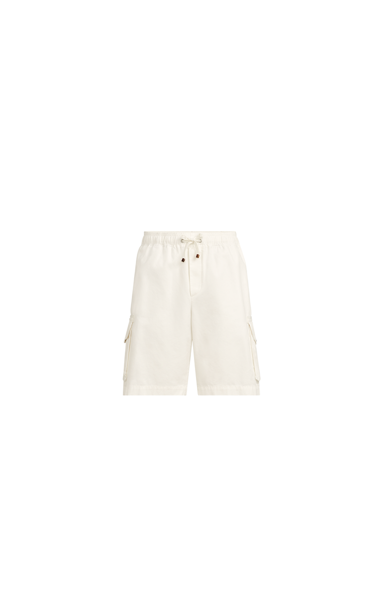 Brunello Cucinelli Gabardine Bermuda shorts, Main, color, Snow