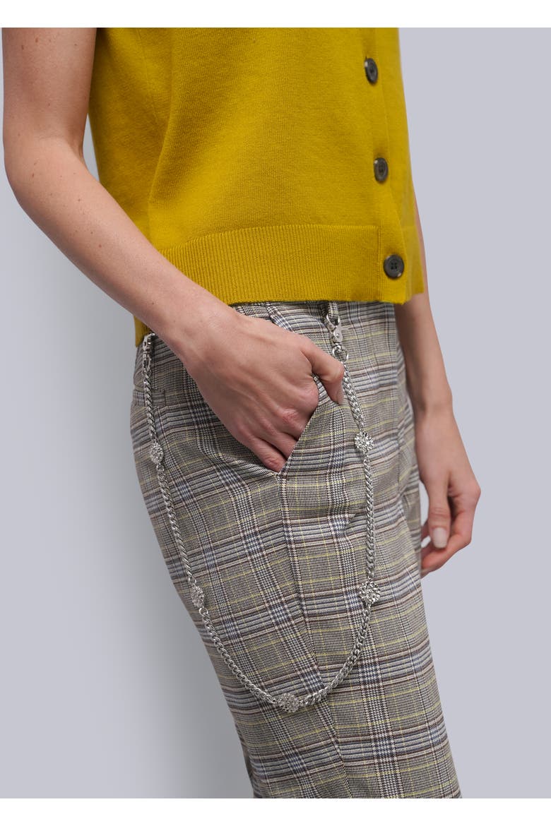The Empower Plaid Slim Crop Pant, Alternate, color, MOCHA