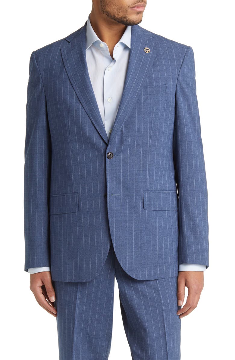 Ted Baker London Karl Stripe Wool Suit, Alternate, color,