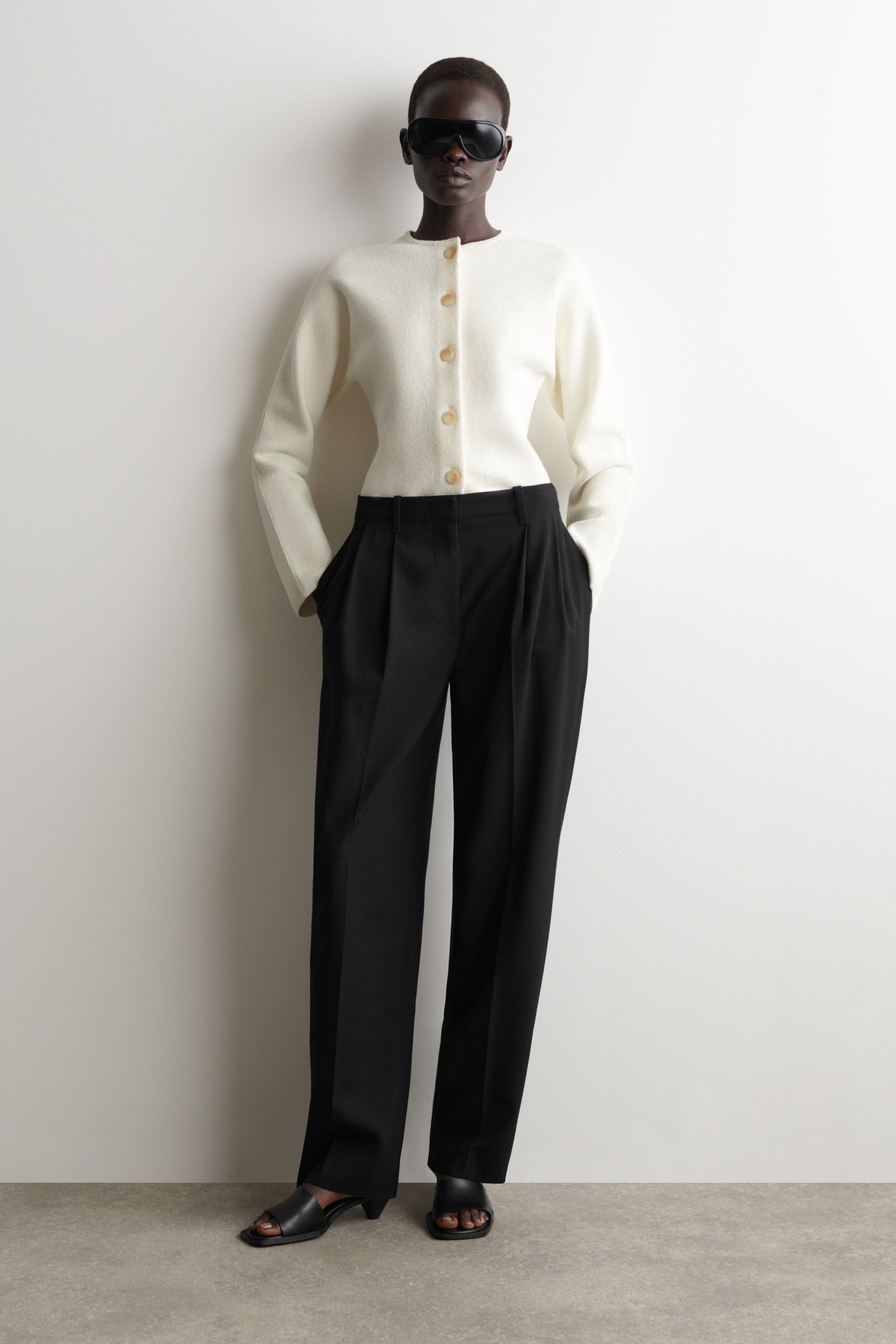 Sculptural Cotton Cardigan - image 2