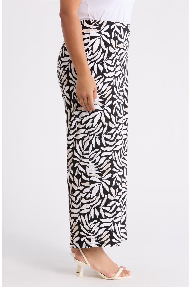 Print Knit Crop Wide Leg Pants, Alternate, color, ANNE BLACK MULTI