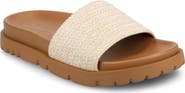 Journee Collection Starr Woven Platform Slide Sandal