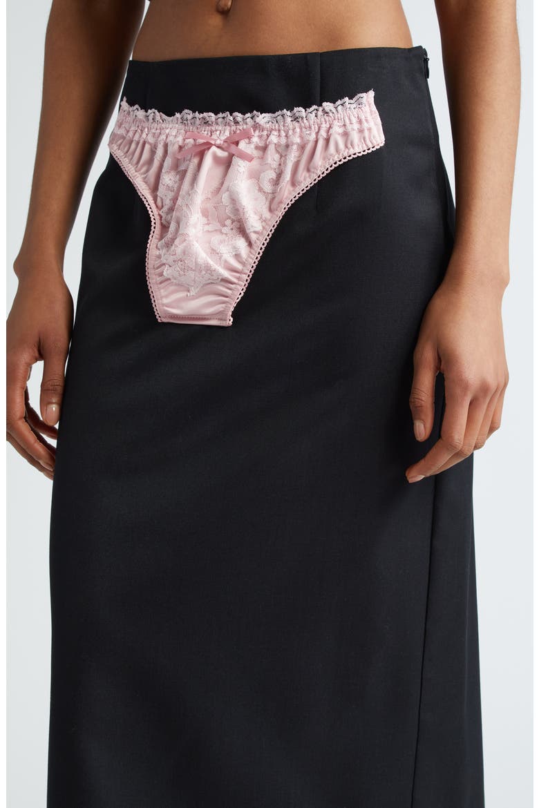 Panty Front Pencil Skirt, Alternate, color, BLACK