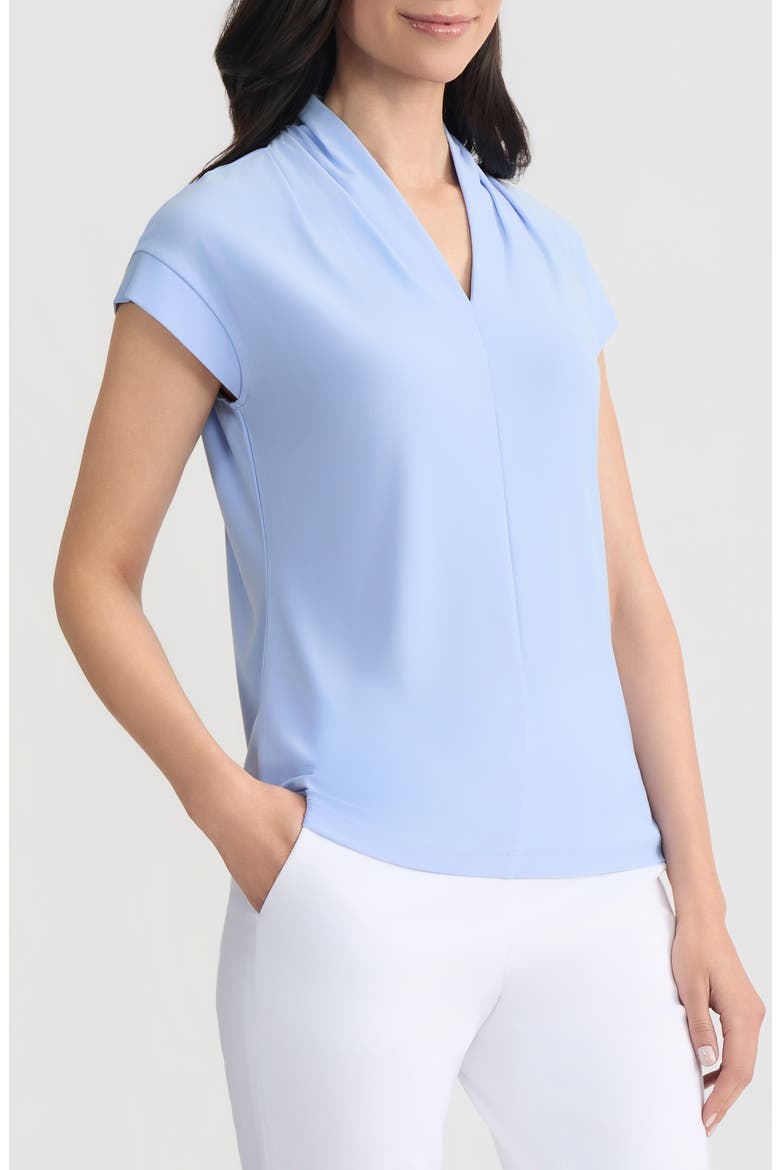 Cap Sleeve Woven Shirt, Alternate, color, PARIS BLEU