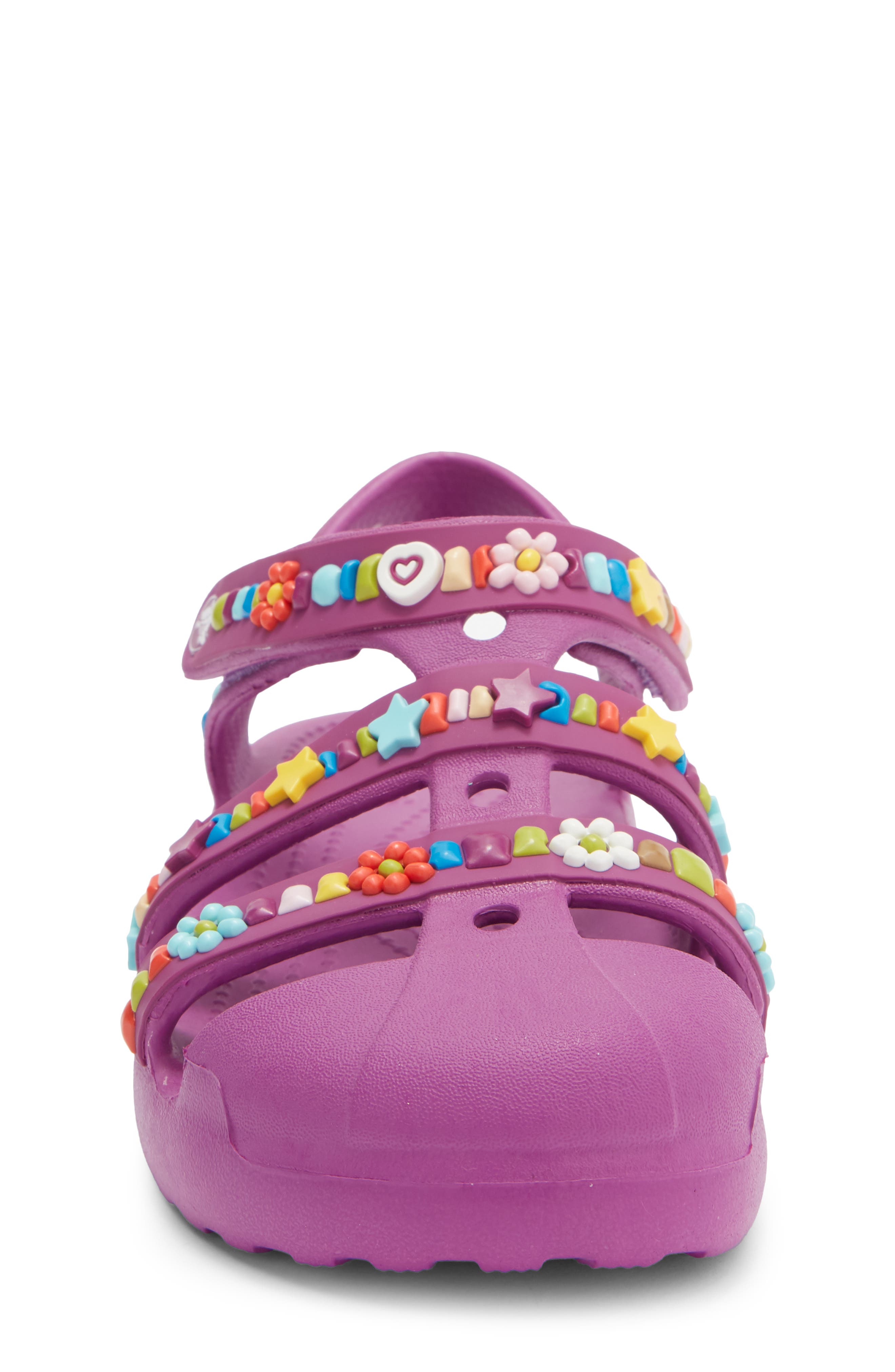 CROCS Kids' Beaded Fisherman Clog, Alternate, color, Grapeberry