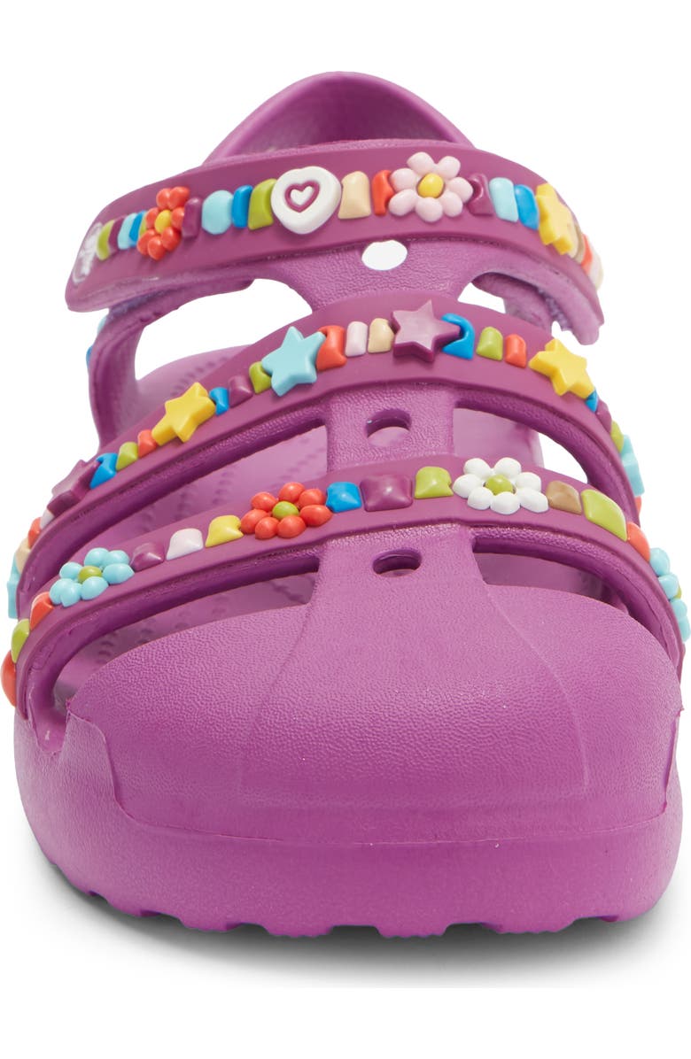 CROCS Kids' Beaded Fisherman Clog, Alternate, color, Grapeberry