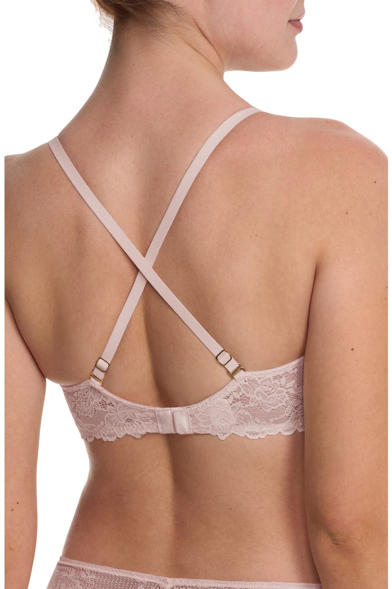 Heavenly Lace Convertible Balconette Bra, Alternate, color, IVORY ROSE