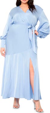 ELOQUII Satin Maxi Dress