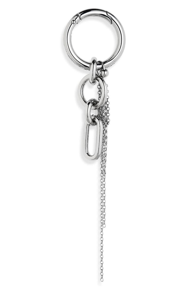 Justine Clenquet Troy Keychain, Main, color, Palladium