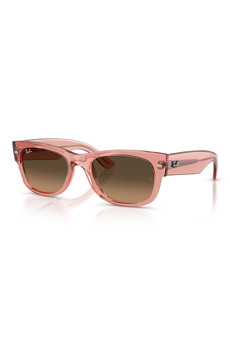 Mega Wayfarer II 52mm Gradient Square Sunglasses, Alternate, color, PINK / LIGHT BROWN BLACK