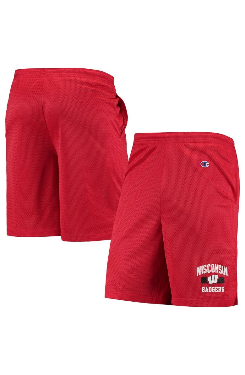 Champion Men's Champion Red Wisconsin Badgers Classic Shorts, Main, color,
