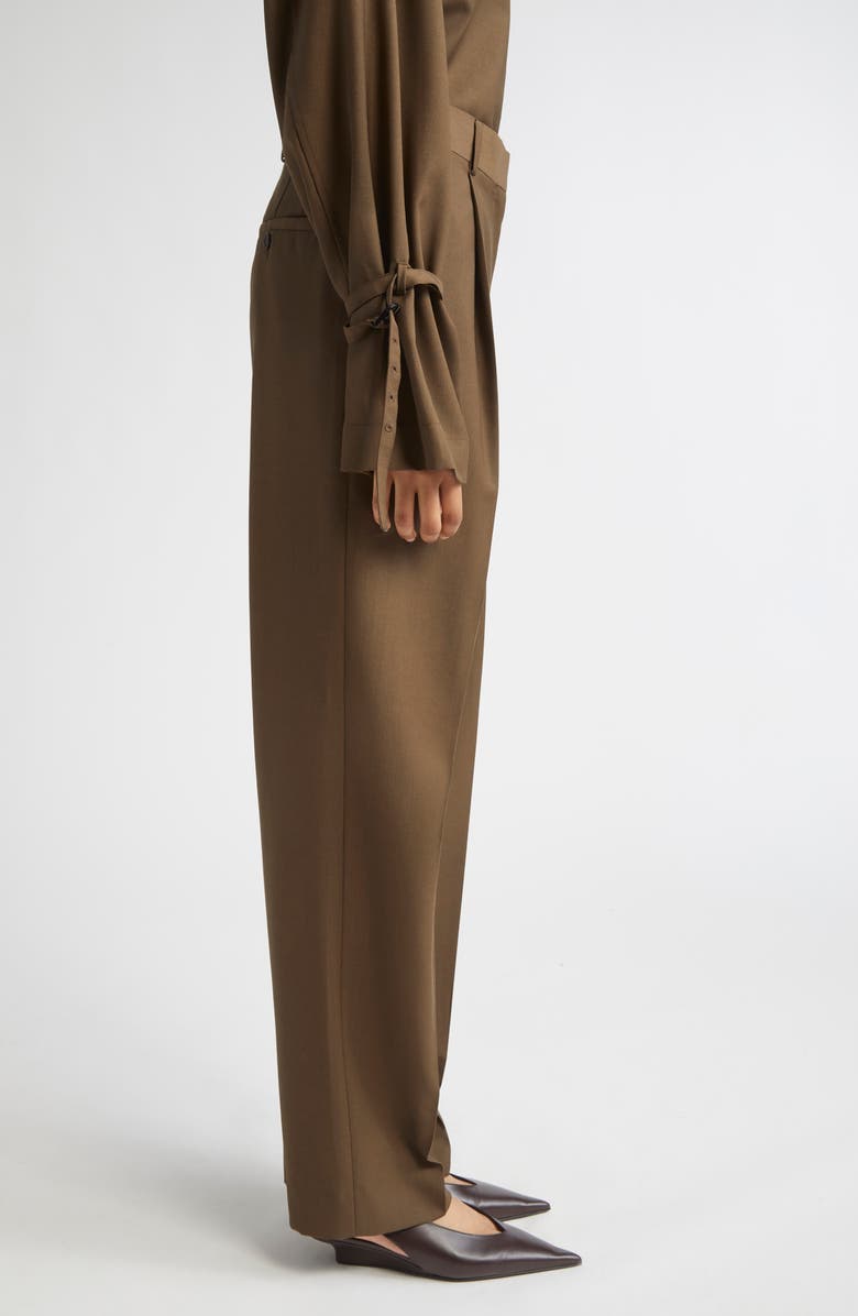 TOTEME Pleated Wool Trousers, Alternate, color,