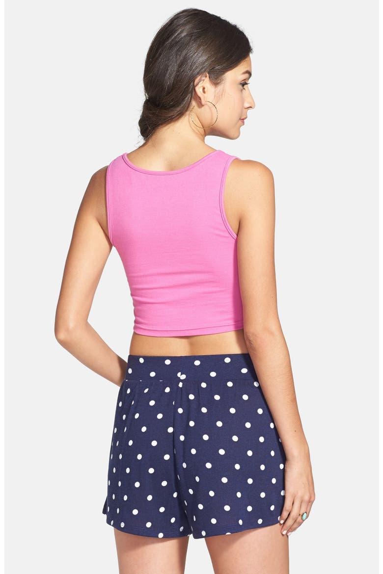 Knit Shorts, Alternate, color, NAVY/ WHITE DOT