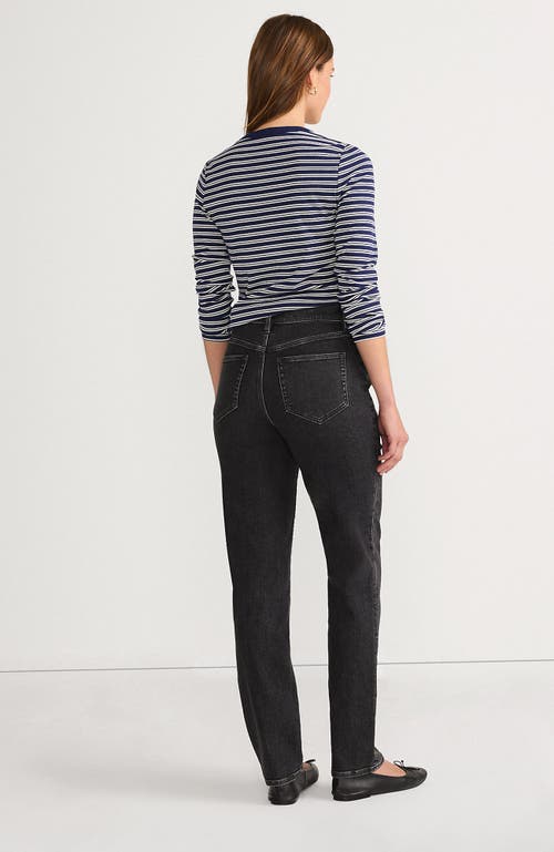 LANDS' END LANDS' END RECOVER HIGH RISE STRAIGHT LEG BLUE JEANS