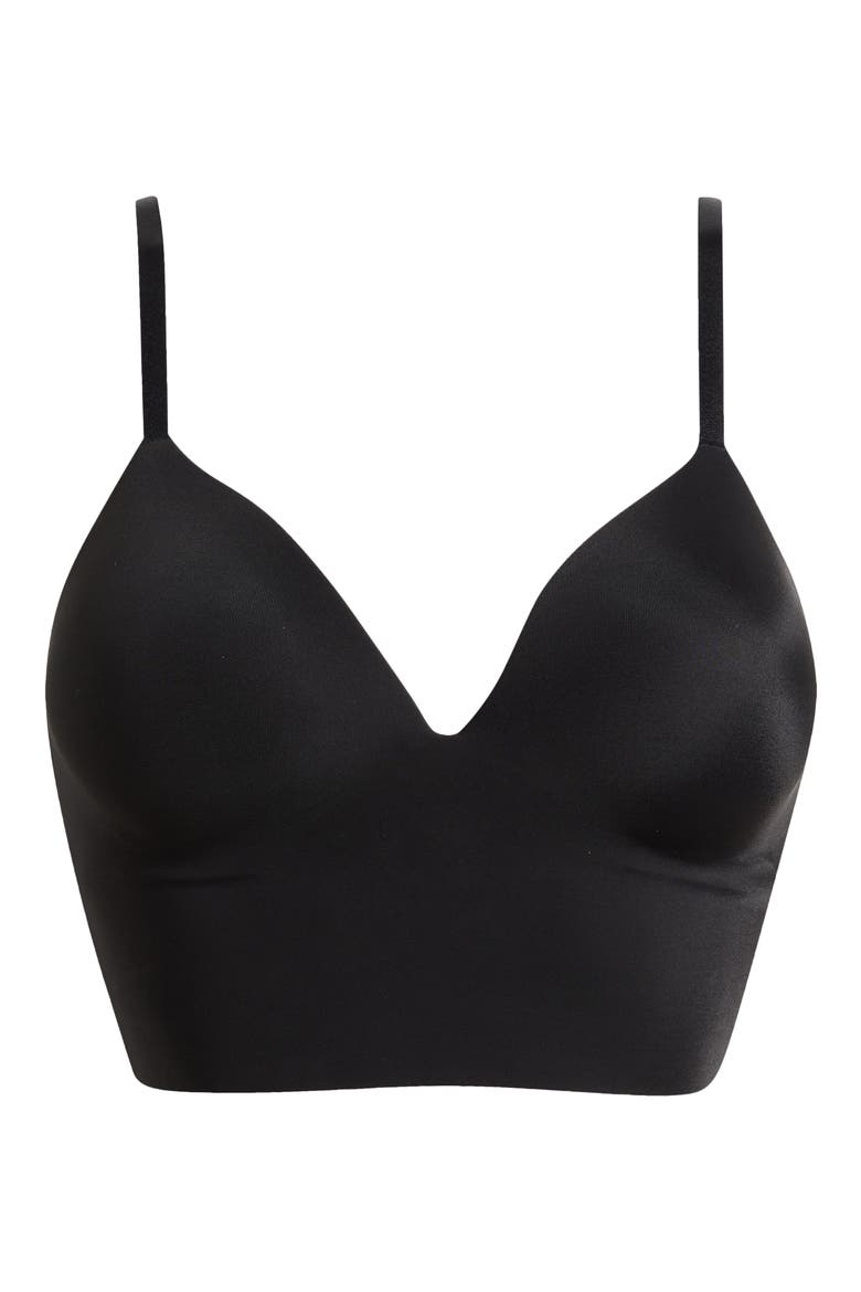 True Body Boost Longline Bralette, Alternate, color, BLACK