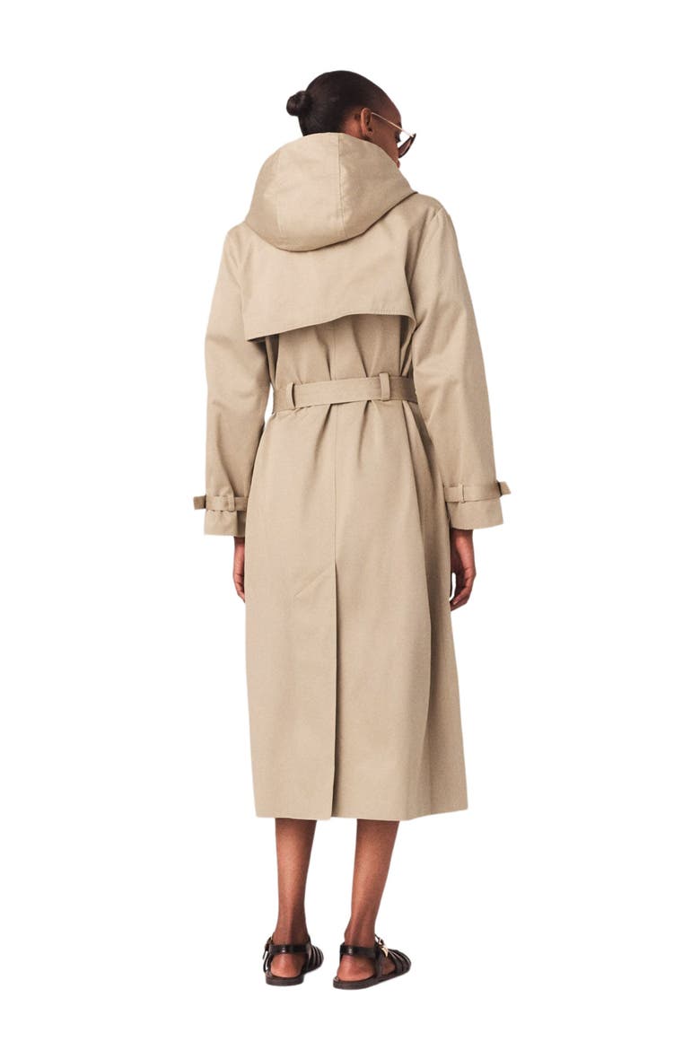 Trench with removable hood, Alternate, color, Camel