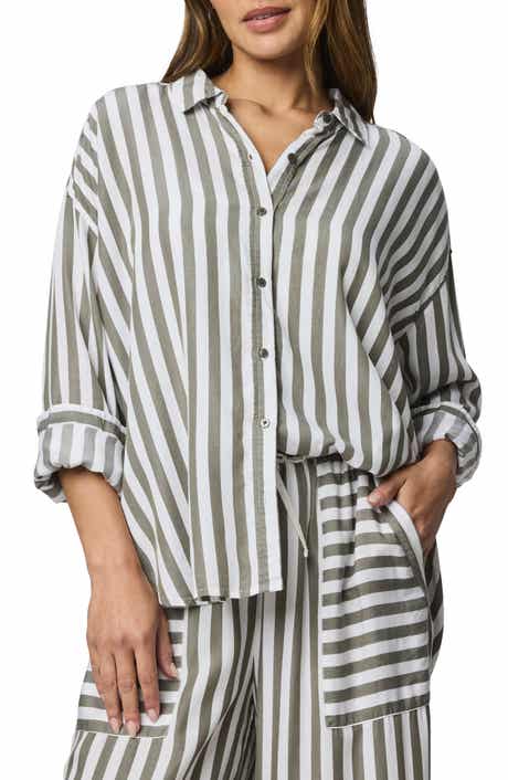 Ella Stripe Button-Up Shirt