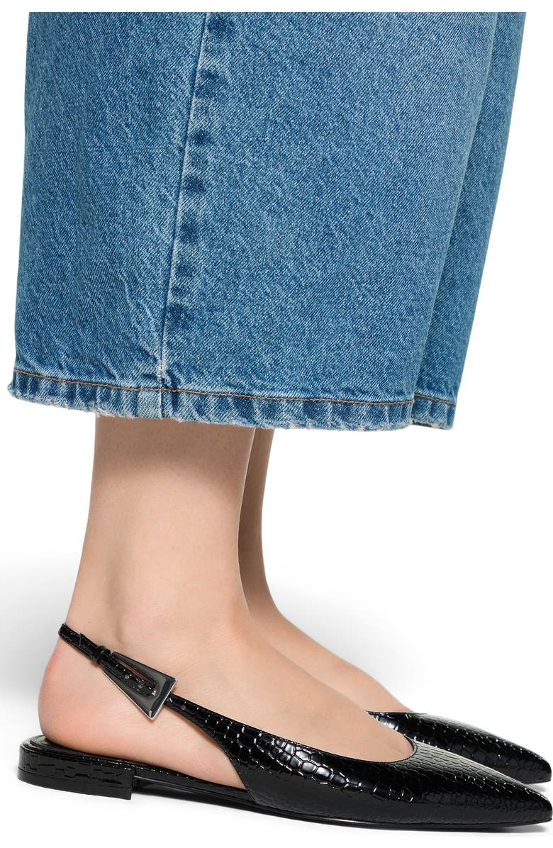 ALDO Kristell Pointed Toe Slingback Flat, Alternate, color, Black