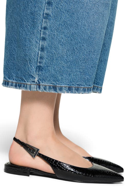 Aldo Kristell Pointed Toe Slingback Flat In Black