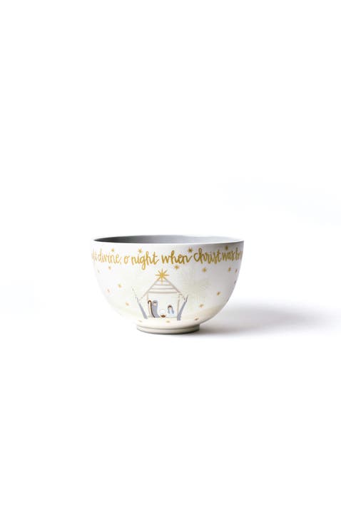 Fair Skin O Holy Night 9in Footed Bowl