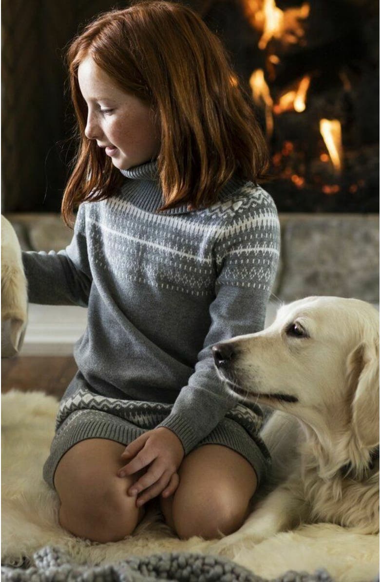 Hope & Henry Girls' Turtleneck Sweater Dress, Toddler, Alternate, color,