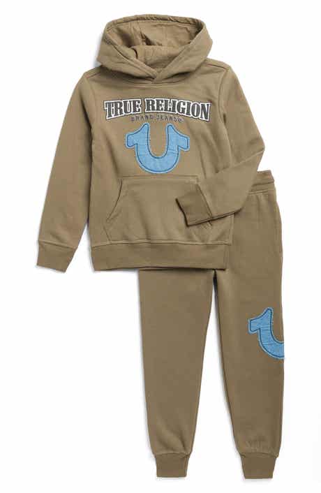 True Religion Kids' Horseshoe Logo Appliqué Hoodie & Joggers Set