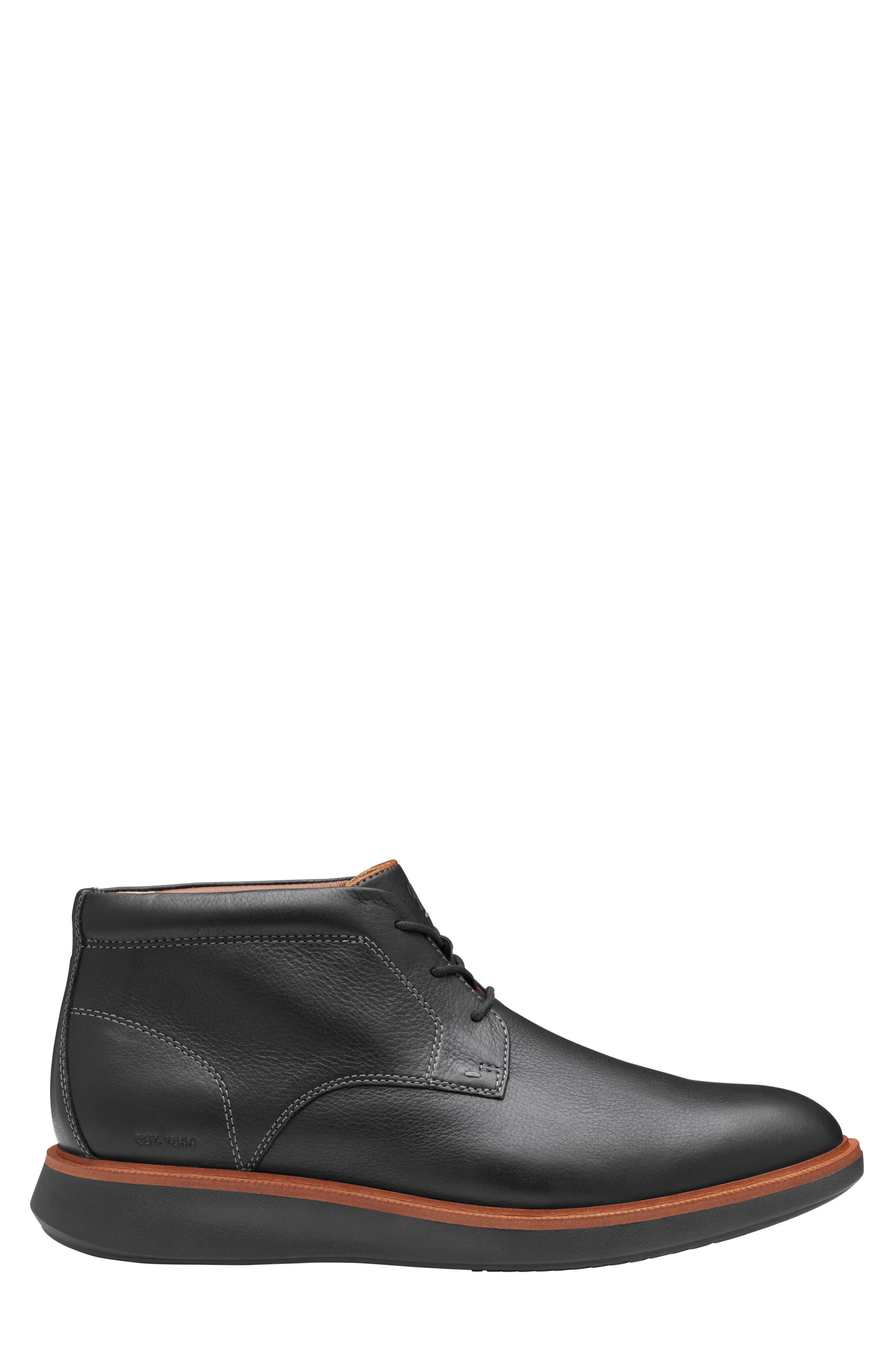 Johnston & Murphy Parker Waterproof Chukka Boot, Alternate, color, Black Waterproof Full Grain