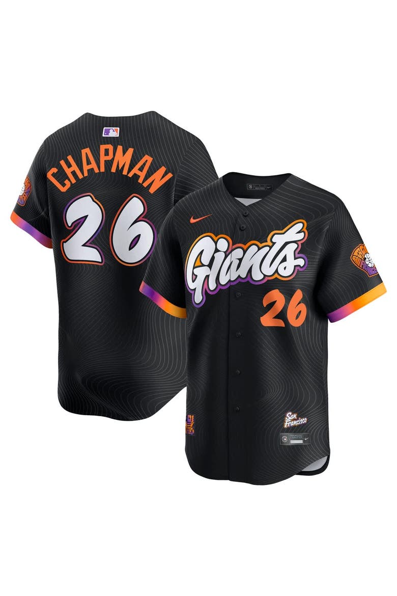 Men's Nike Matt Chapman Anthracite San Francisco Giants 2025 City Connect Limited Jersey, Main, color, Anthracite