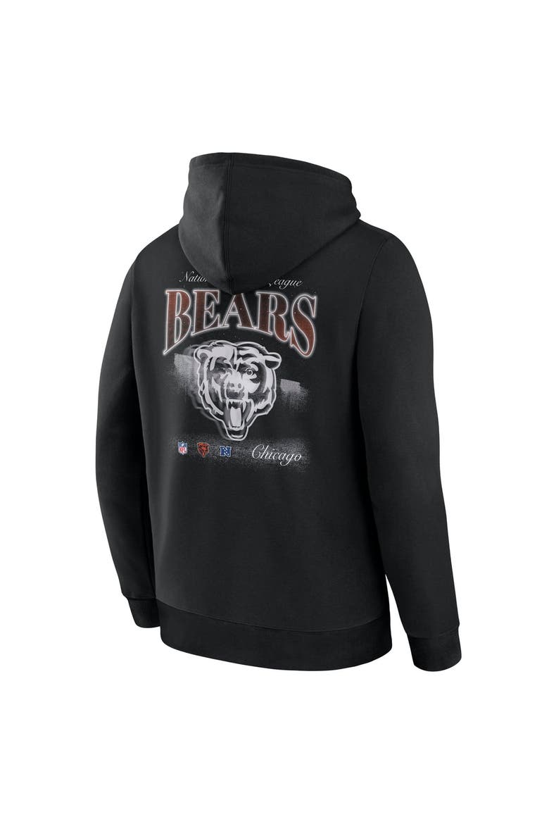 Men's Fanatics Black Chicago Bears Nightfall Long Sleeve Fleece Hoodie, Alternate, color, Black