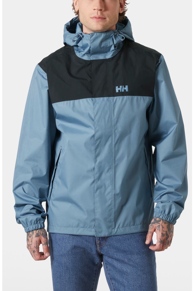 Vancouver Waterproof Hooded Rain Jacket, Main, color, WASHED NAVY