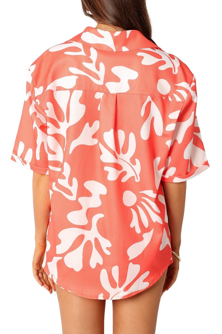 Payton Short Sleeve Button-Up Shirt, Alternate, color, MELON WHITE