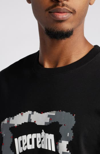 Blurred Cotton Graphic T-Shirt