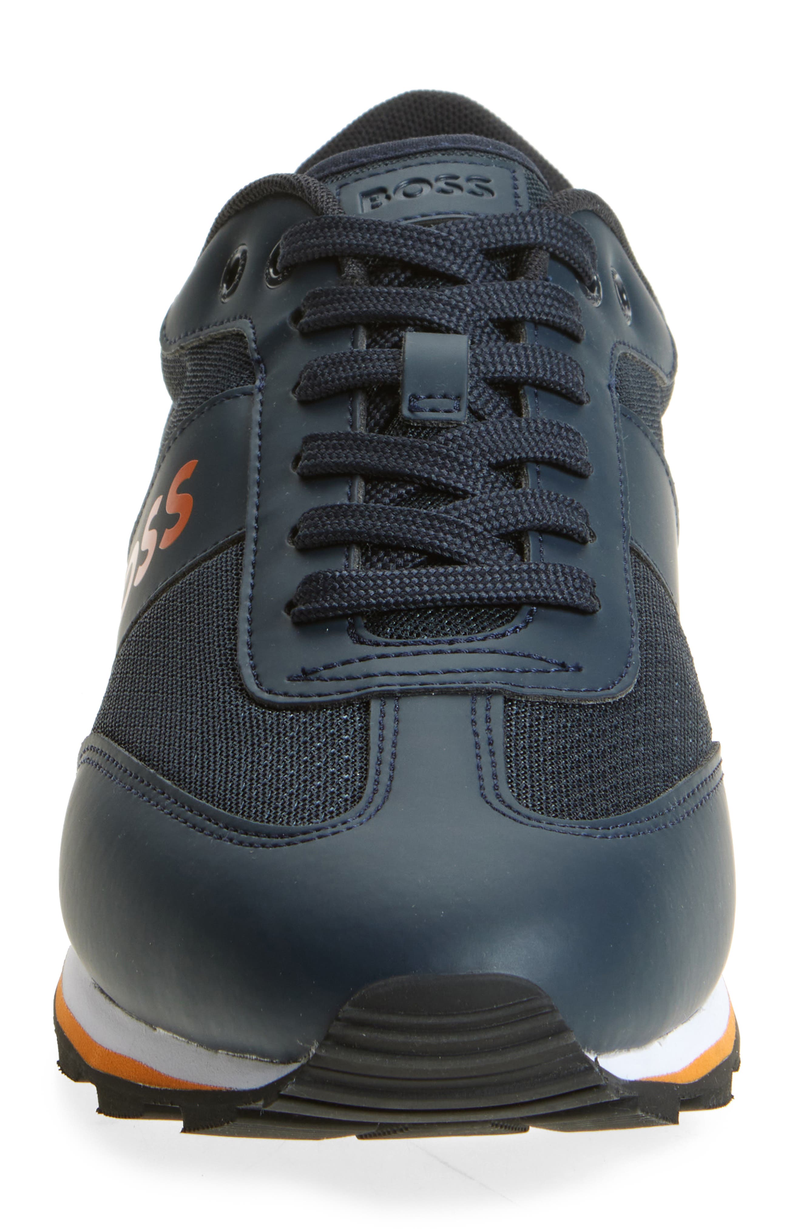 Parkour Runner Sneaker, Alternate, color, NAVY/ ORANGE