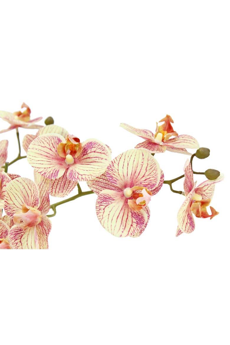 Artificial 4-Stem Phalaenopsis Orange Orchid, Alternate, color, Orange