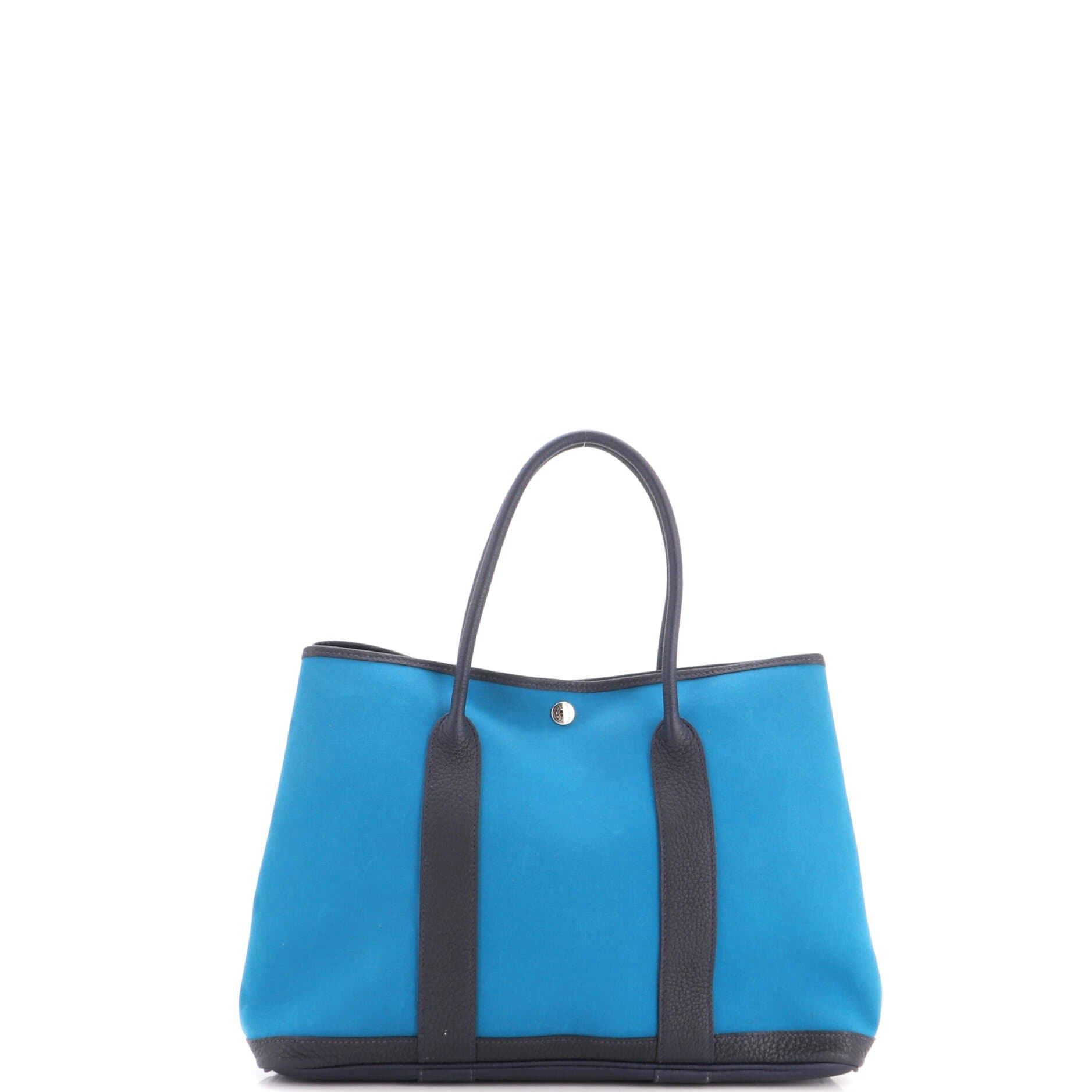 Garden Party Tote Toile and Leather 36, Alternate, color, Blue