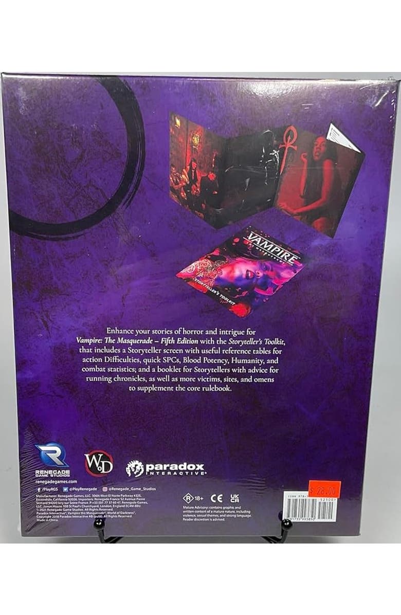 Renegade Game Studios Vampire Masquerade 5th Edition Storyteller Screen & Toolkit, Alternate, color, Multicolored