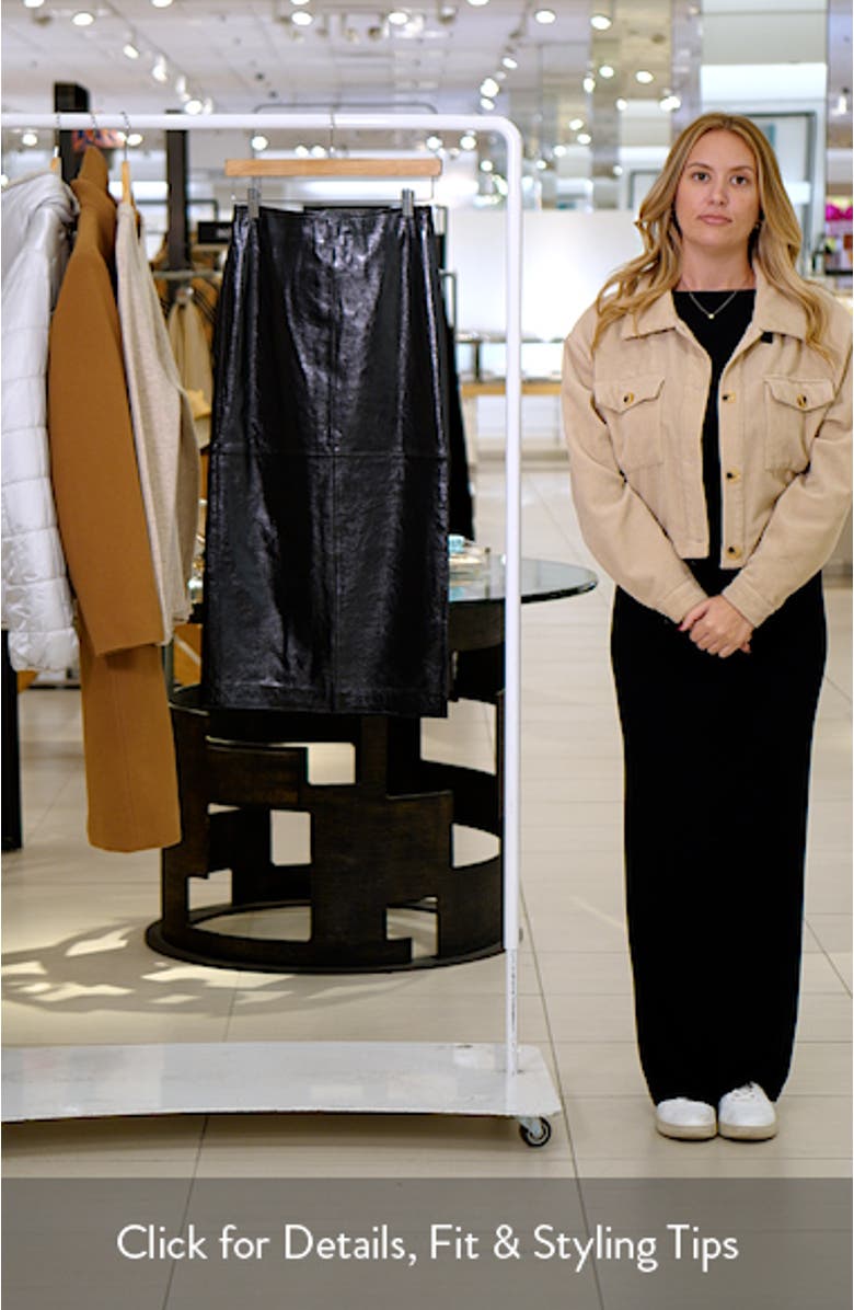 Marta Leather Midi Skirt, sales video thumbnail