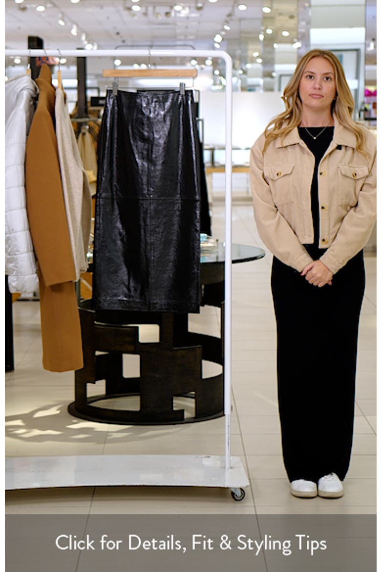 Marta Leather Midi Skirt video