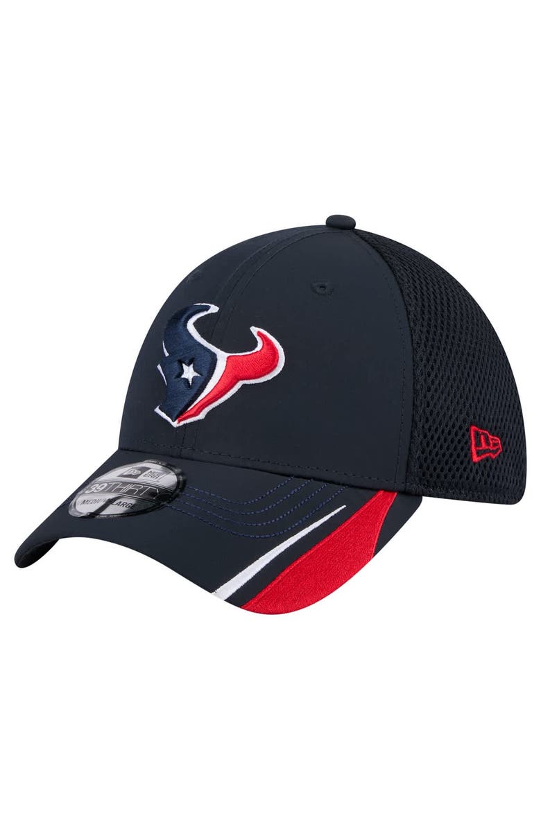 New Era Men's New Era  Navy Houston Texans Game Day Linear 39THIRTY Flex Hat, Alternate, color, 