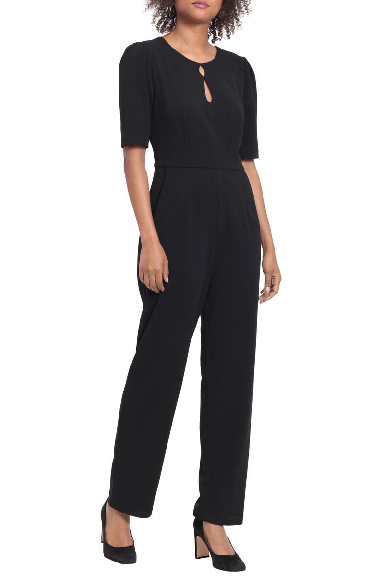 London Times Keyhole Scuba Knit Jumpsuit, Main, color, 