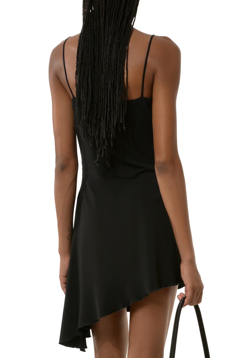 Mach & Mach Crystal Bow Asymmetric Hem Minidress, Alternate, color,