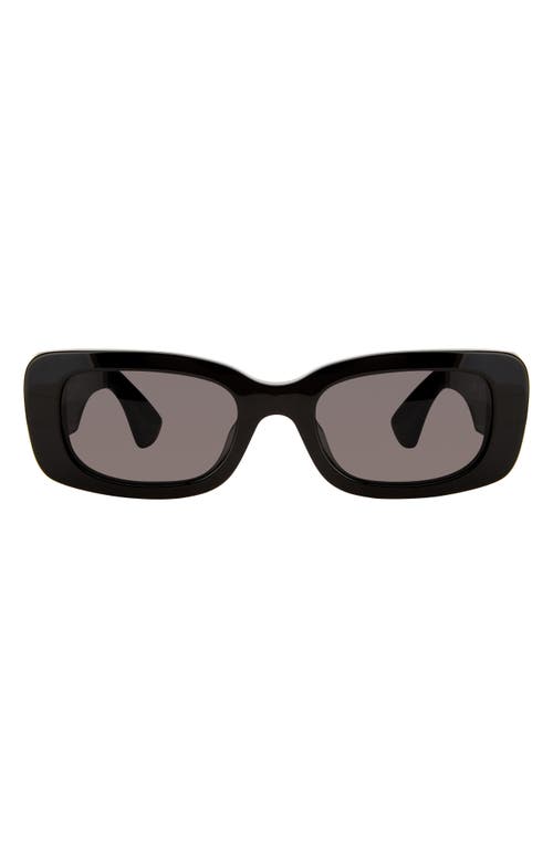 Kurt Geiger London 52mm Rectangular Sunglasses in Black/Smoke 