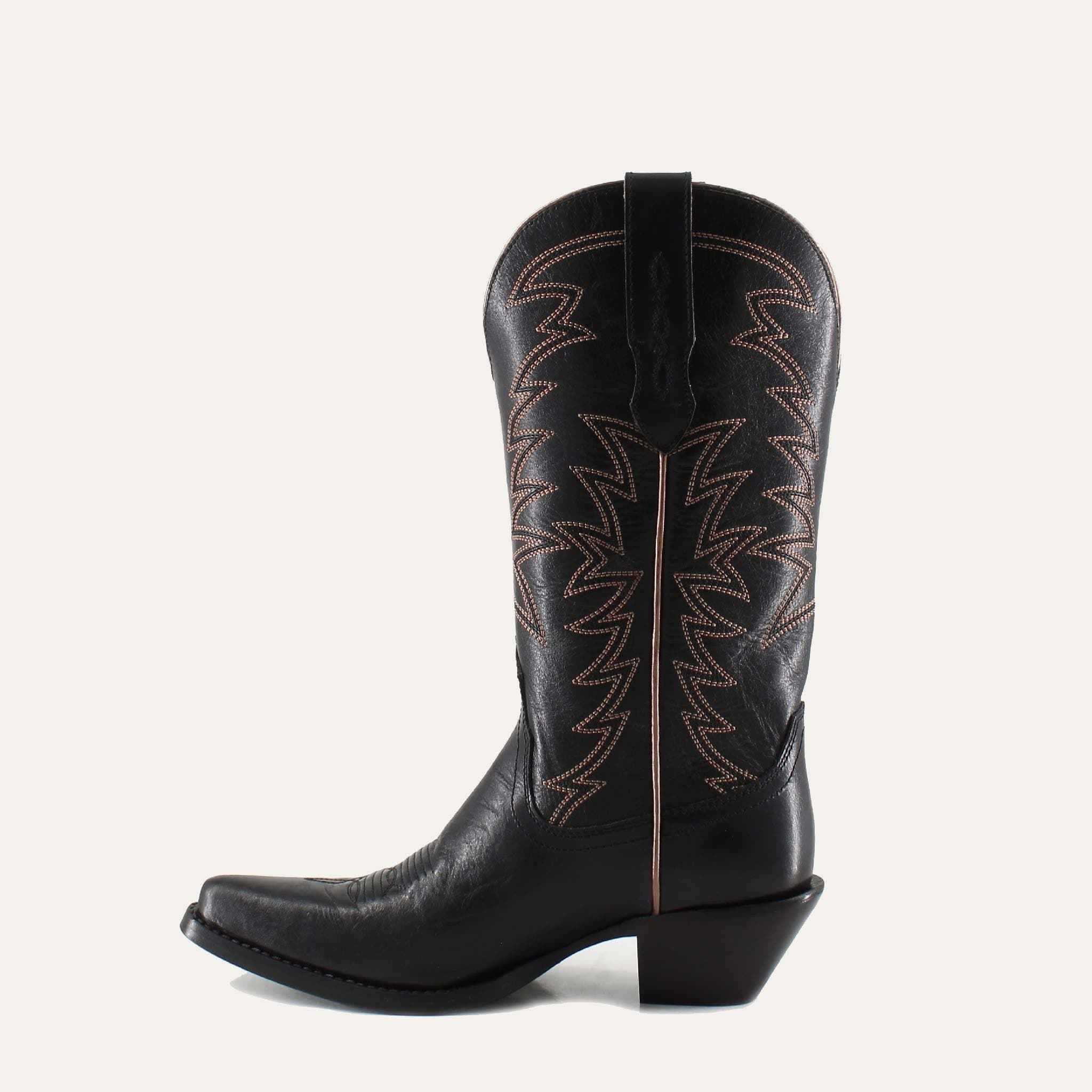 Buck & Brana Isabella Leather Boots, Alternate, color, Black