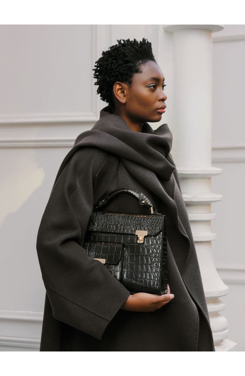 VIE LORIE Vanna Top Handle Bag, Alternate, color, Onyx